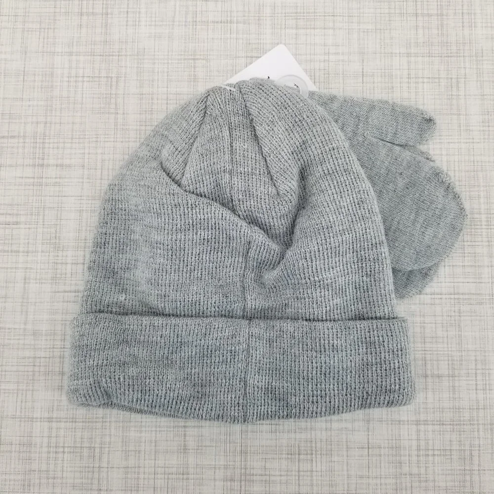 NWT Nike Beanie & Glove/Mitten 2-Piece Set Dark Heather Grey Toddler 2/4 Winter